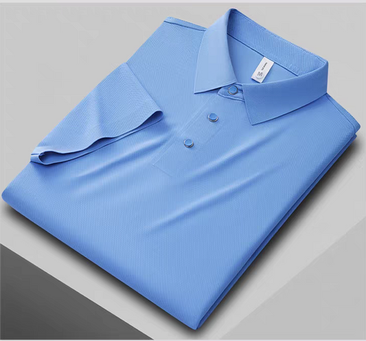 Sky Blue AeroLuxe EmberMist Polo T-Shirt