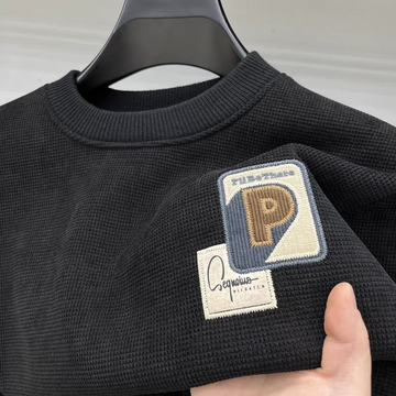 Obsidian Crest Waffle Knit T-Shirt