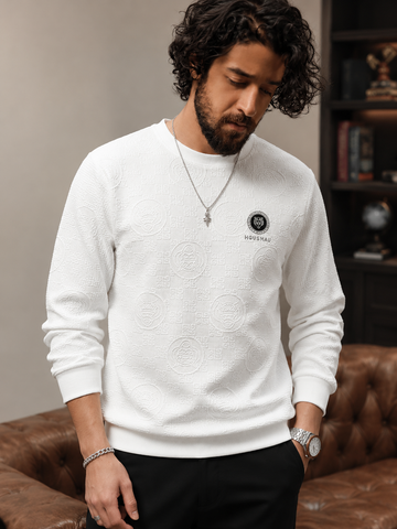 Embossed Crest Luxe Full Sleeve T-Shirt