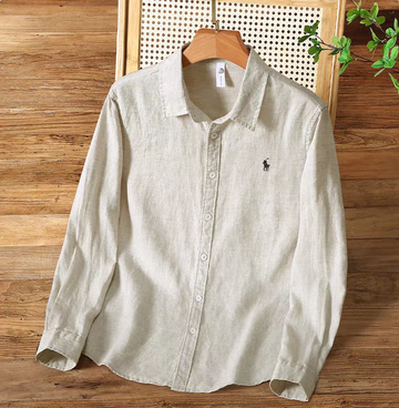 Linen Haven Crest Signature Emblem Casual Shirt