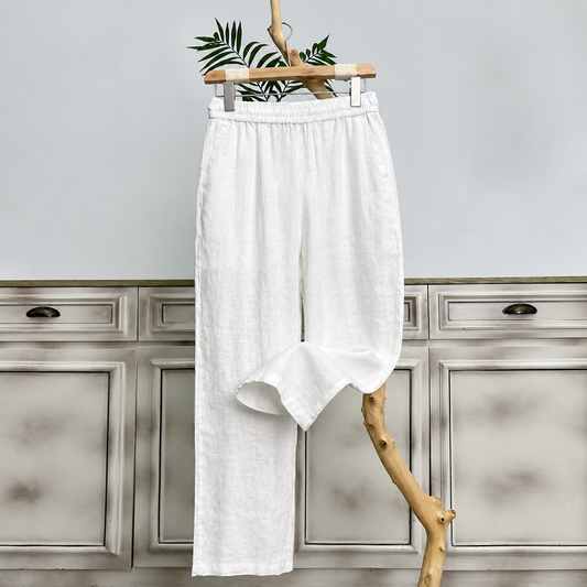 Linen Mist Drift Relaxed Trousers