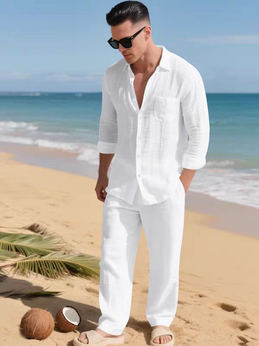Coastal Dune Linen Lounge Set