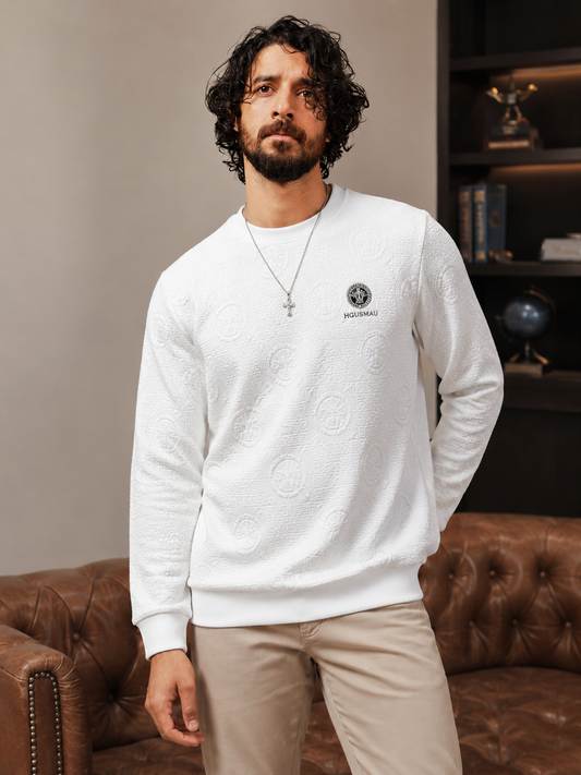Embossed Crest Luxe Full Sleeve T-Shirt
