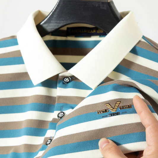 Harborstripe Crest Polo T-Shirt