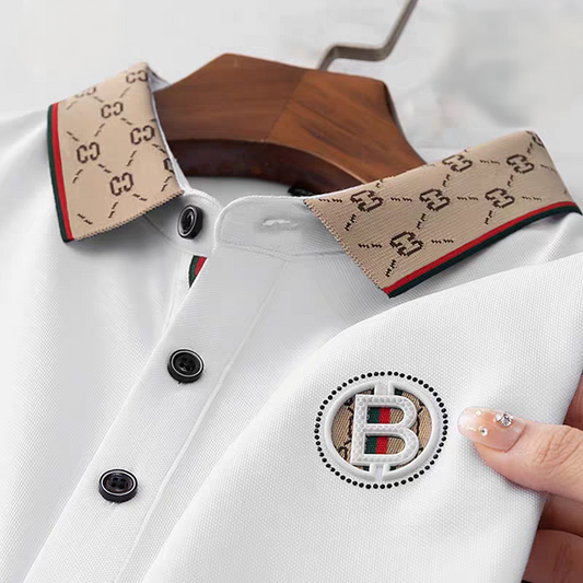 Monogram Collar Elite Polo T-Shirt