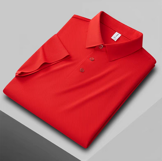 Red AeroLuxe EmberMist Polo T-Shirt