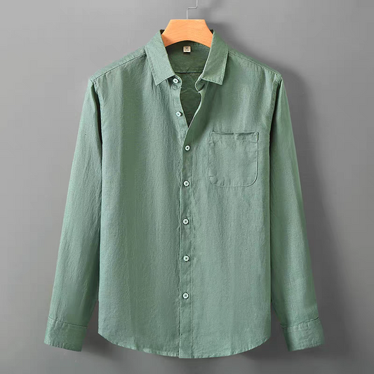 Mistfall Weave Linen Casual Shirt