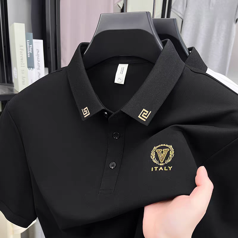 Black Vanguard Luxe Insignia Polo