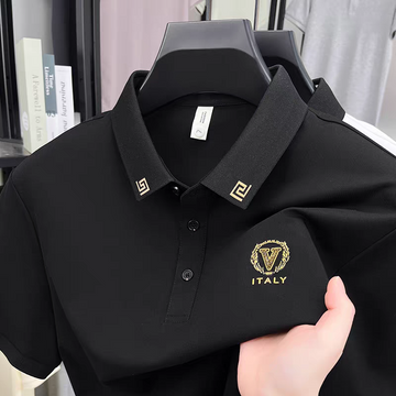 Black Vanguard Luxe Insignia Polo