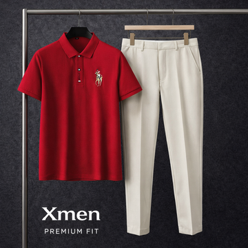 Crimson Crest Elite Polo Set