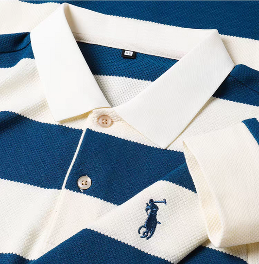 Dominion Stripe Polo Full Sleeve T-Shirt