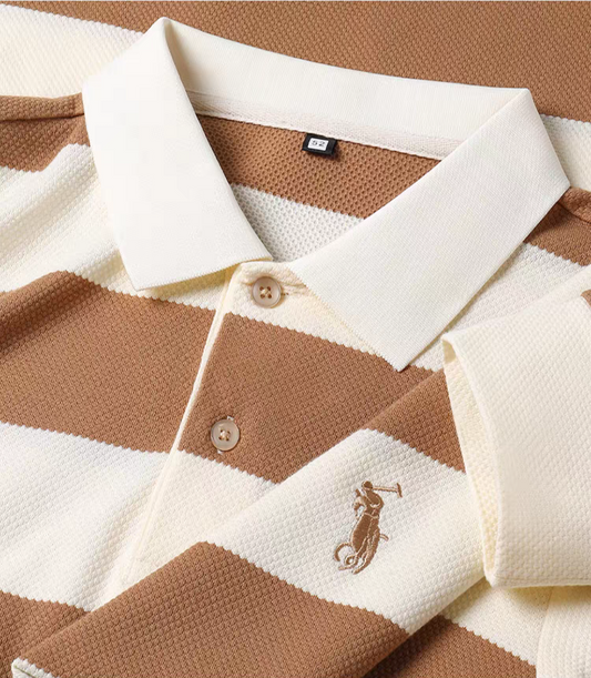 Dominion Stripe Polo Full Sleeve T-Shirt