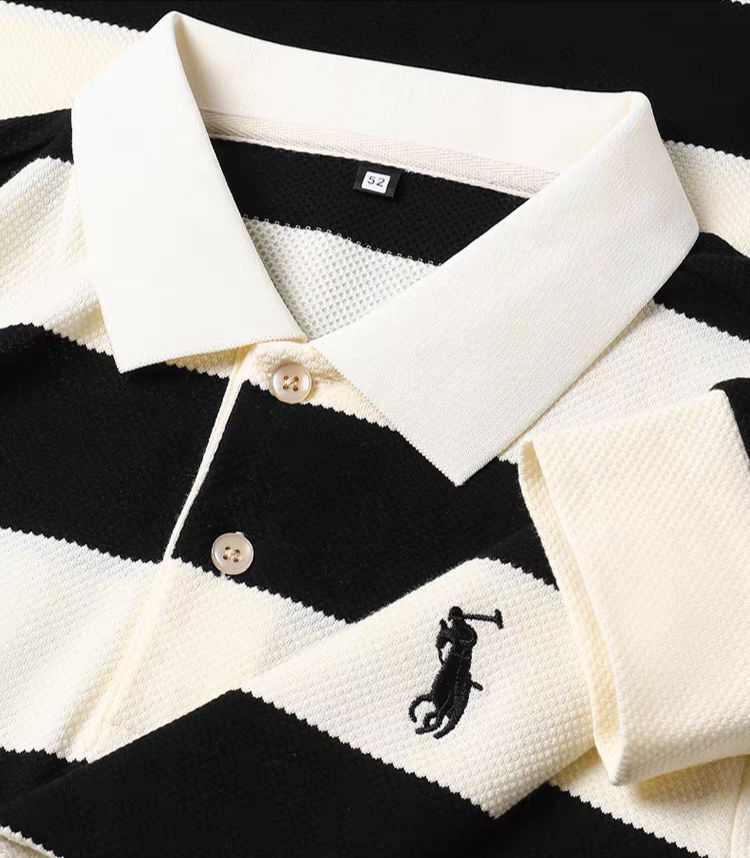 Dominion Stripe Polo Full Sleeve T-Shirt