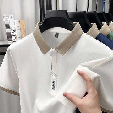 IvoryCrest Trio-Button Polo T-Shirt